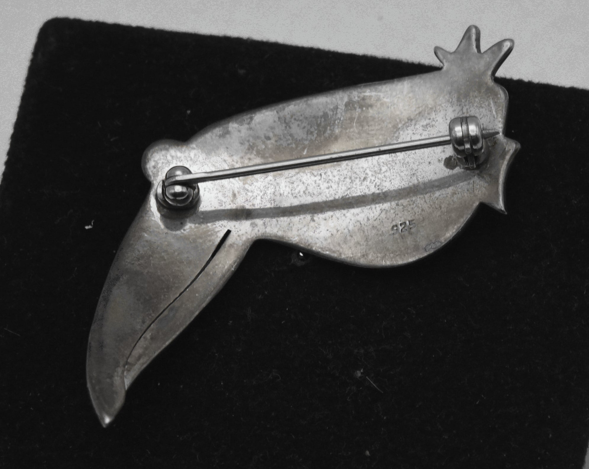 Vintage Sterling Silver Bird Brooch