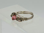 Vintage Silver Tone Metal Wire Wrapped Ring - Size 7.5