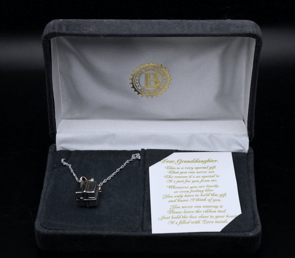 The Bradford Exchange - Vintage NIB Birthday Gift Granddaughter Pendant Sterling Silver Chain Necklace - 18"