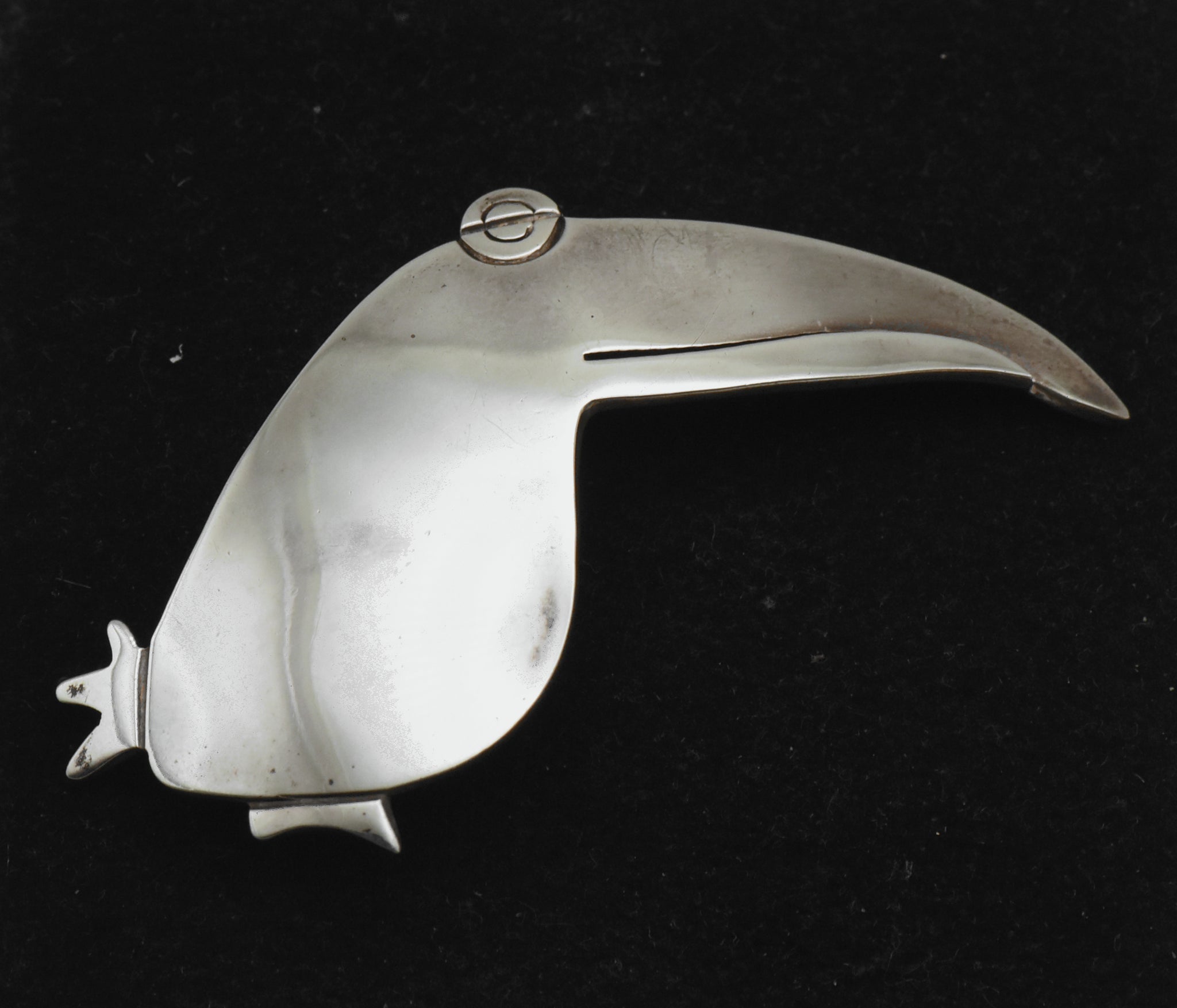 Vintage Sterling Silver Bird Brooch