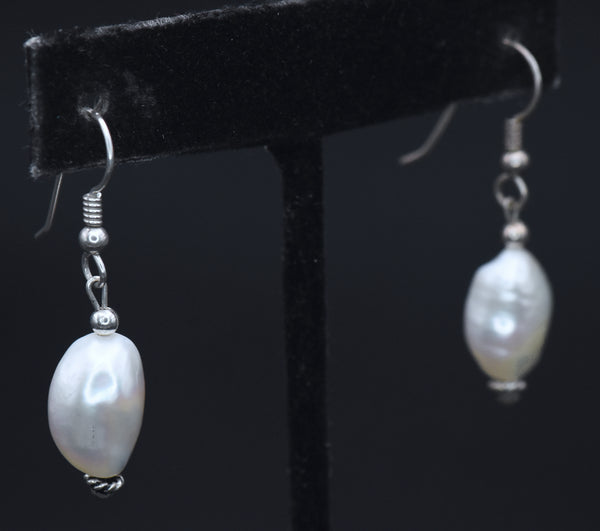 Vintage Baroque Pearl Earrings