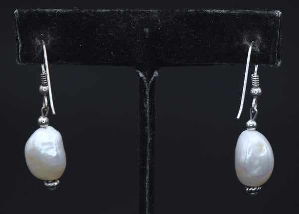 Vintage Baroque Pearl Earrings