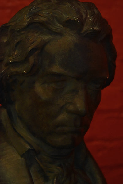 Antheunis - Vintage Beethoven Faux Verdigris Finish Plaster Bust