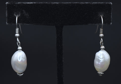 Vintage Baroque Pearl Earrings