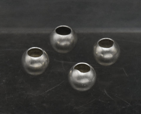 Vintage Sterling Silver Spacer Beads x4