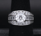 Stunning Sterling Silver Cubic Zirconia Ring - Size 6.25