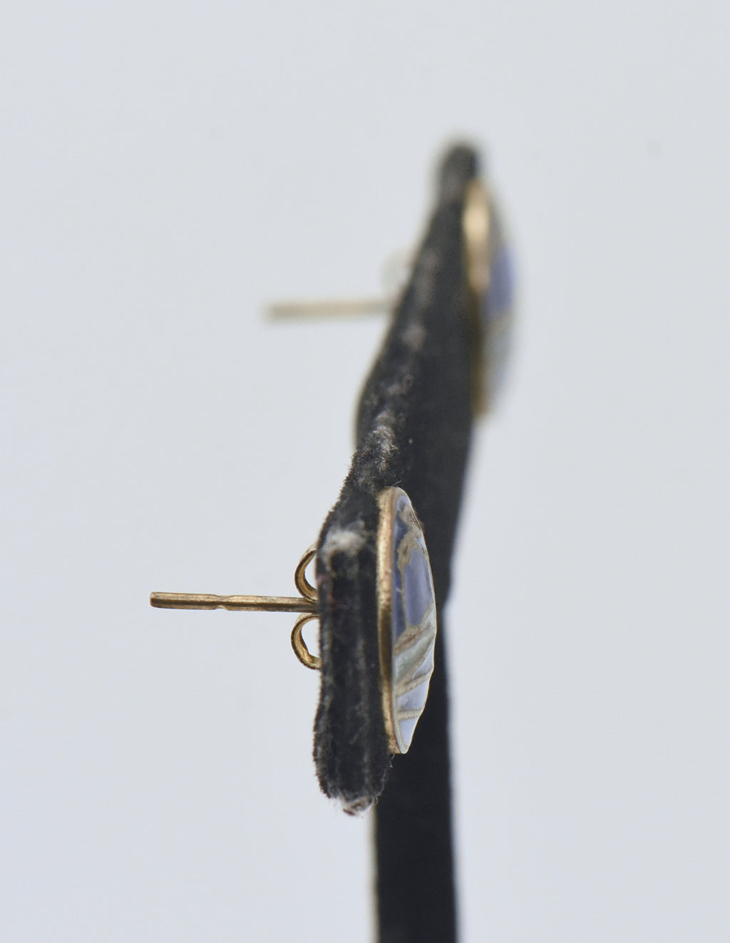 Vintage Enamel Bird in Flight Stud Earrings