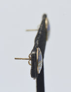 Vintage Enamel Bird in Flight Stud Earrings