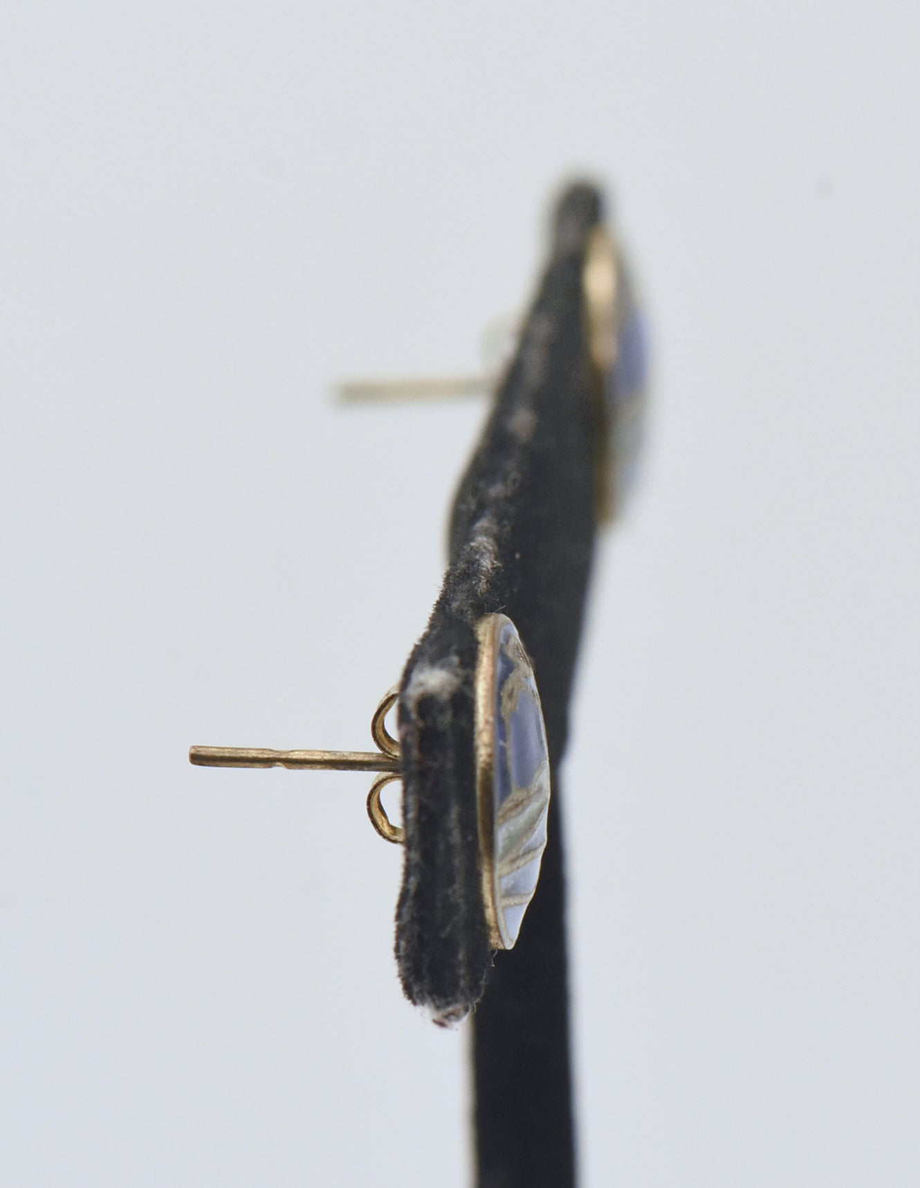 Vintage Enamel Bird in Flight Stud Earrings