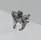 Vintage Silver Tone Metal Bull Charm