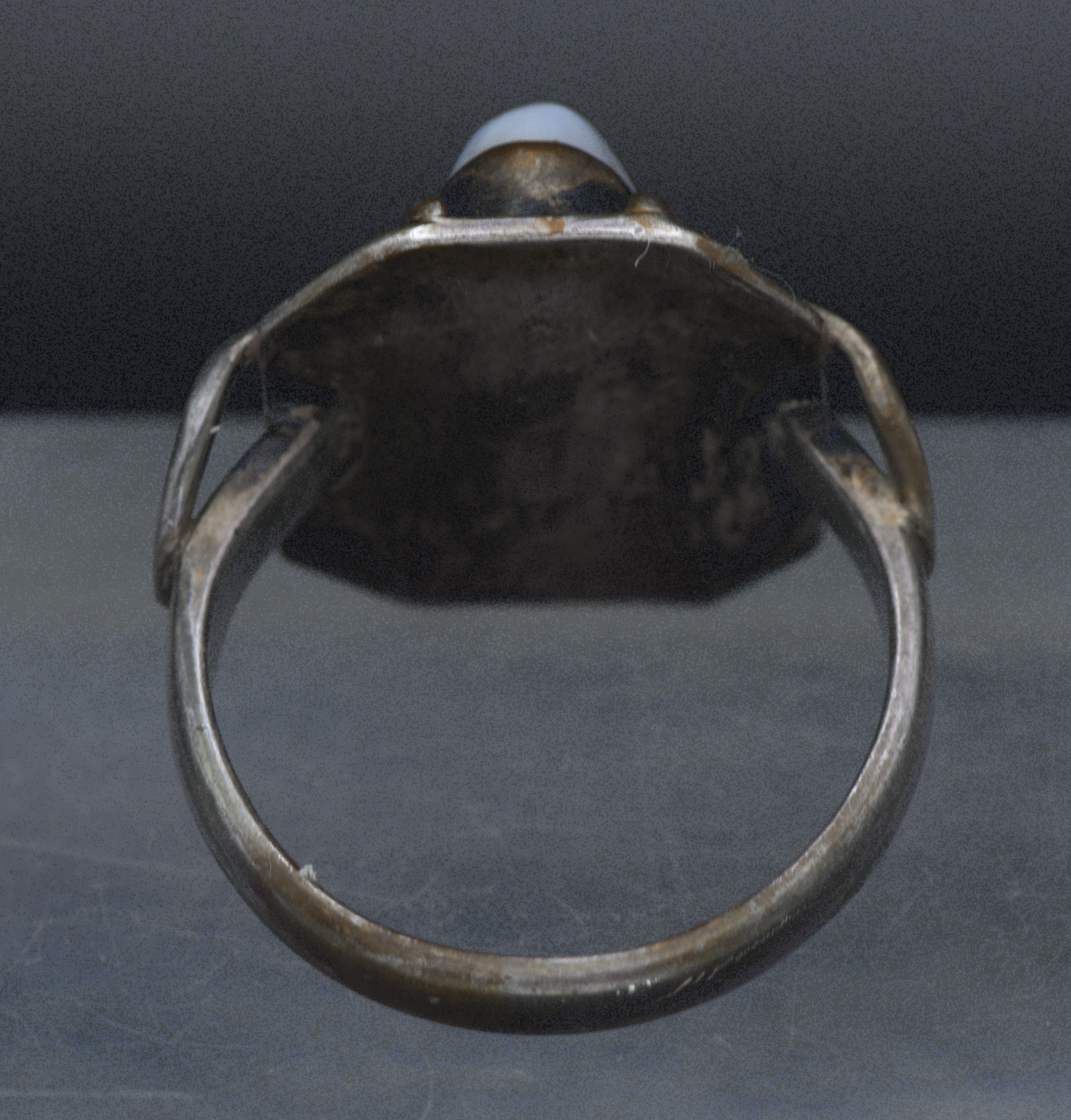 Vintage Handmade Blue Lace Agate Sterling Silver Ring - Size 6