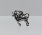 Vintage Silver Tone Metal Bull Charm
