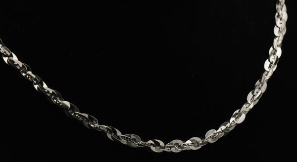 Milor - Vintage 950 Silver Tinsel Link Chain Necklace - 16"