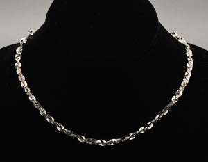 Milor - Vintage 950 Silver Tinsel Link Chain Necklace - 16"