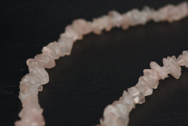 Rose Quartz Chip Bead Necklace - 39.5"