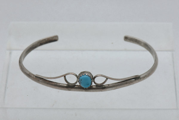 Vintage Turquoise Sterling Silver Cuff Bracelet