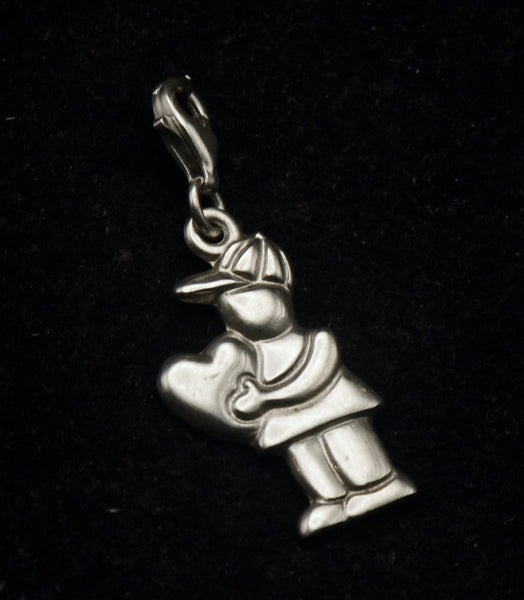 Vintage Sterling Silver Boy Charm - Engraved