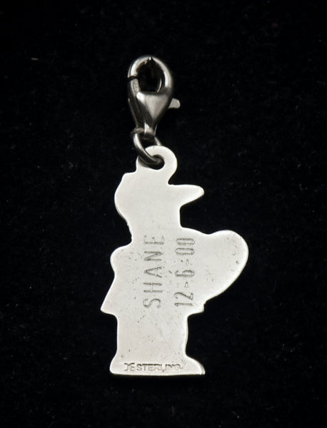 Vintage Sterling Silver Boy Charm - Engraved