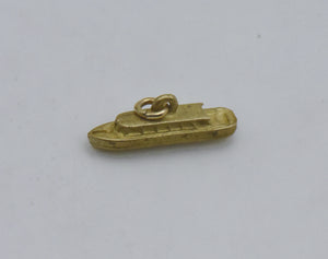 Vintage Brass Boat Charm