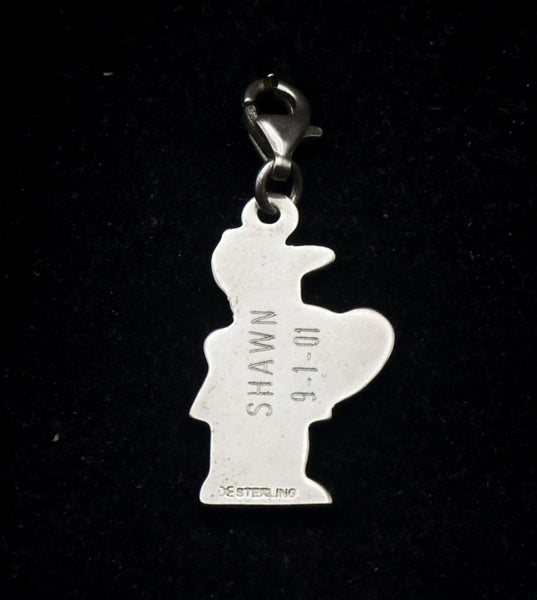 Vintage Sterling Silver Boy Charm - Engraved