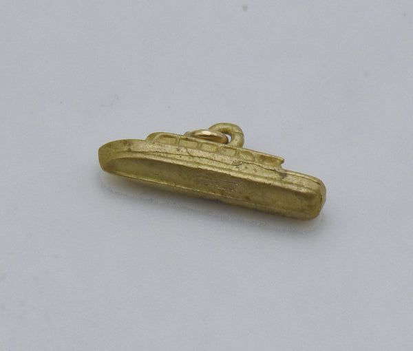 Vintage Brass Boat Charm