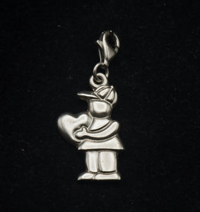 Vintage Sterling Silver Boy Charm - Engraved