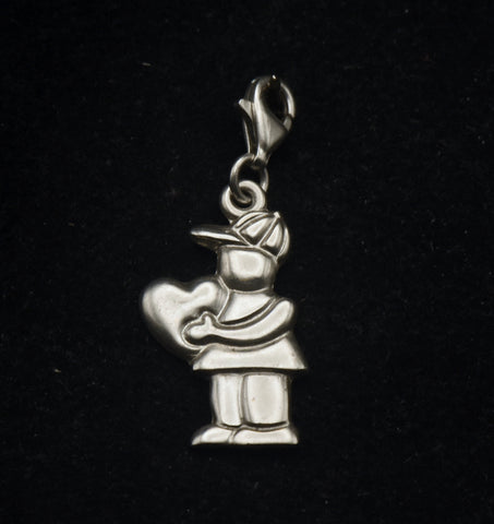 Vintage Sterling Silver Boy Charm - Engraved