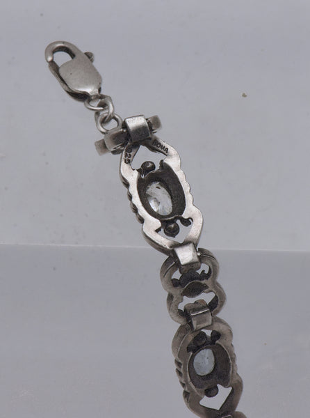 Boma - Vintage Sterling Silver Gemstone Bracelet - 7.5"