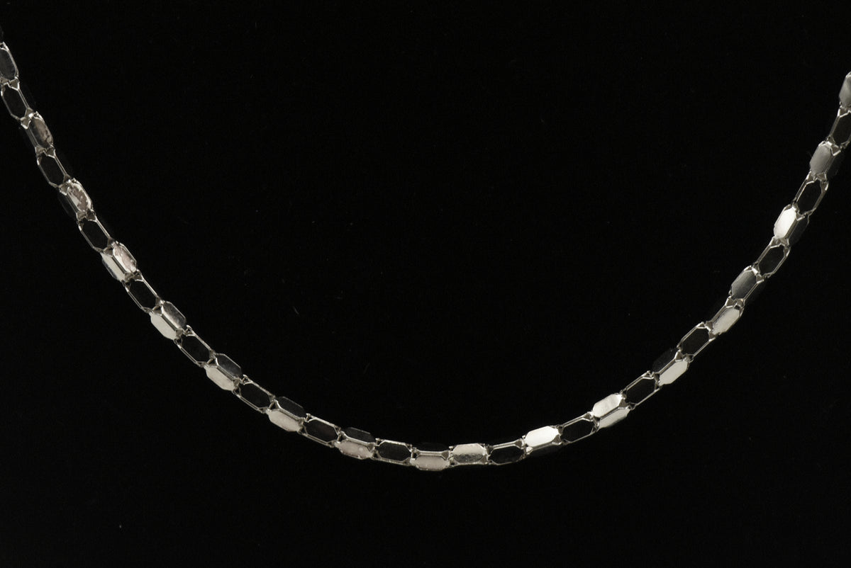 Milor - Vintage Italian 950 Silver Cubic Link Chain Necklace