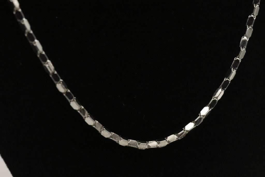 Milor - Vintage Italian 950 Silver Cubic Link Chain Necklace