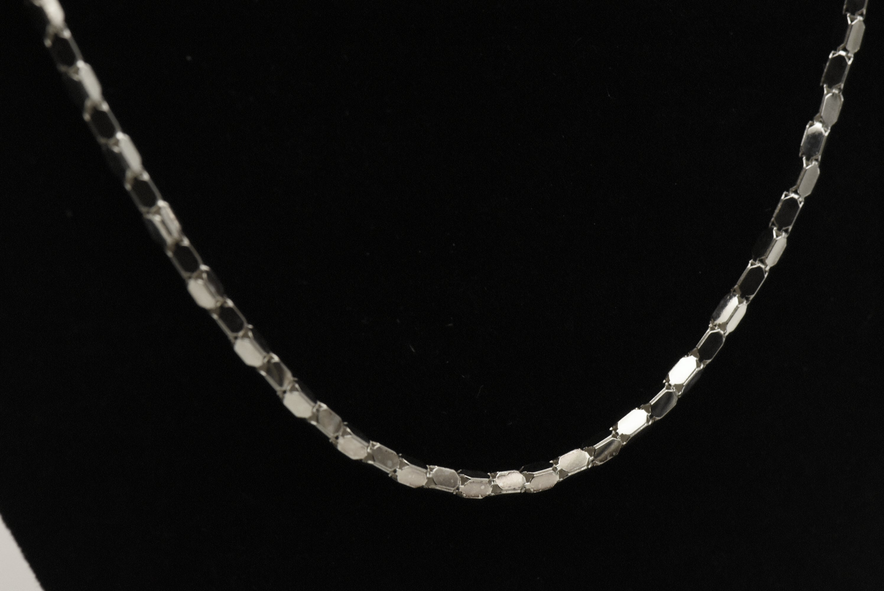 Milor - Vintage Italian 950 Silver Cubic Link Chain Necklace