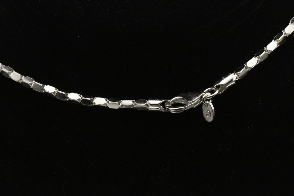 Milor - Vintage Italian 950 Silver Cubic Link Chain Necklace