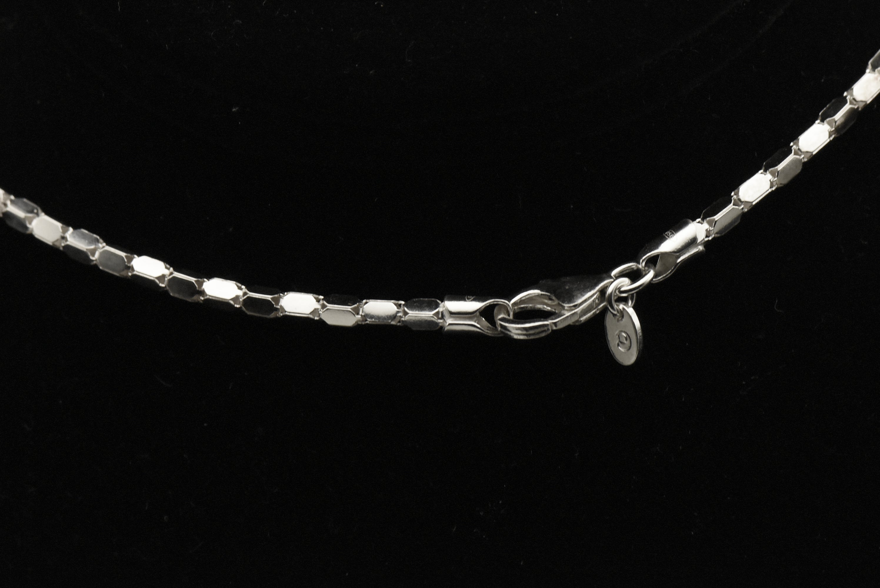 Milor - Vintage Italian 950 Silver Cubic Link Chain Necklace