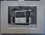 Herman Berserik - "Train in Tunis" Vintage Signed Framed Engraving