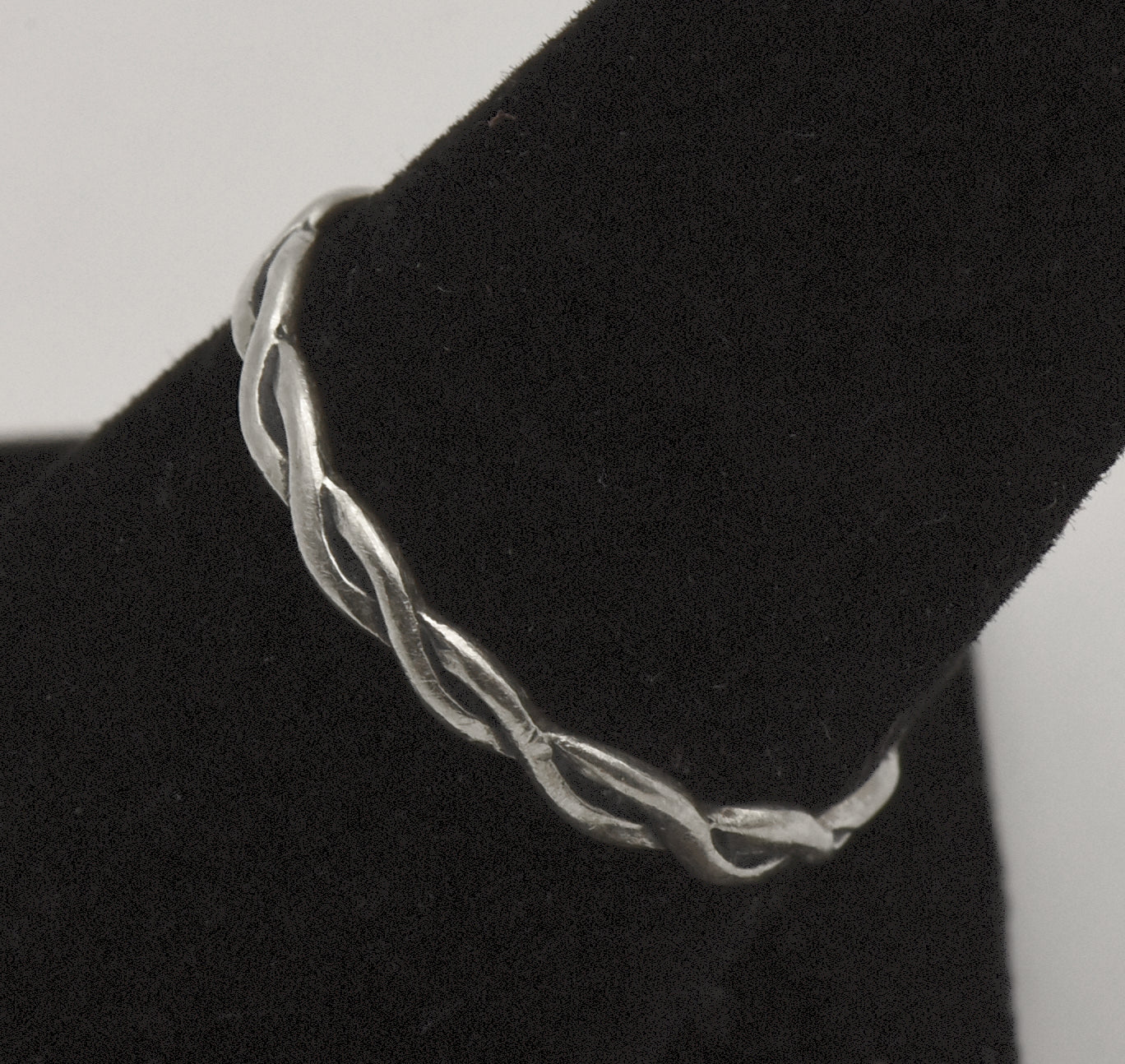 Vintage Braided Sterling Silver Band - Size 7.75