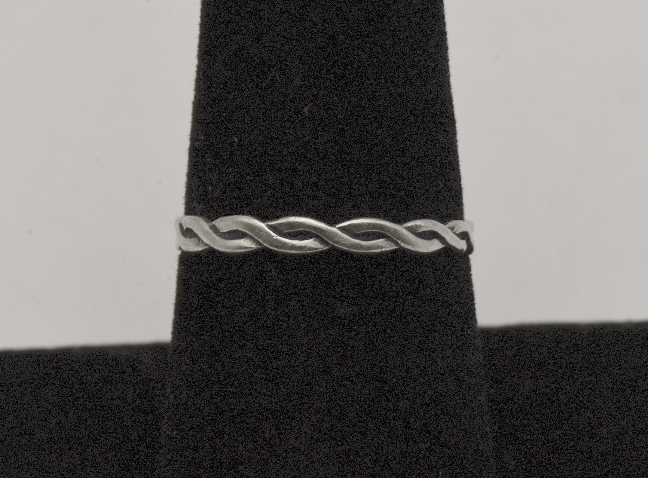 Vintage Braided Sterling Silver Band - Size 7.75