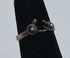 Vintage Handmade Sterling Silver Ring - Size 2.5 BROKEN