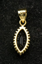 Vintage 14k Gold Blue Sapphire Pendant