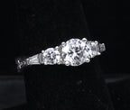 Diamonique - Sterling Silver Cubic Zirconia Ring - Size 6.75