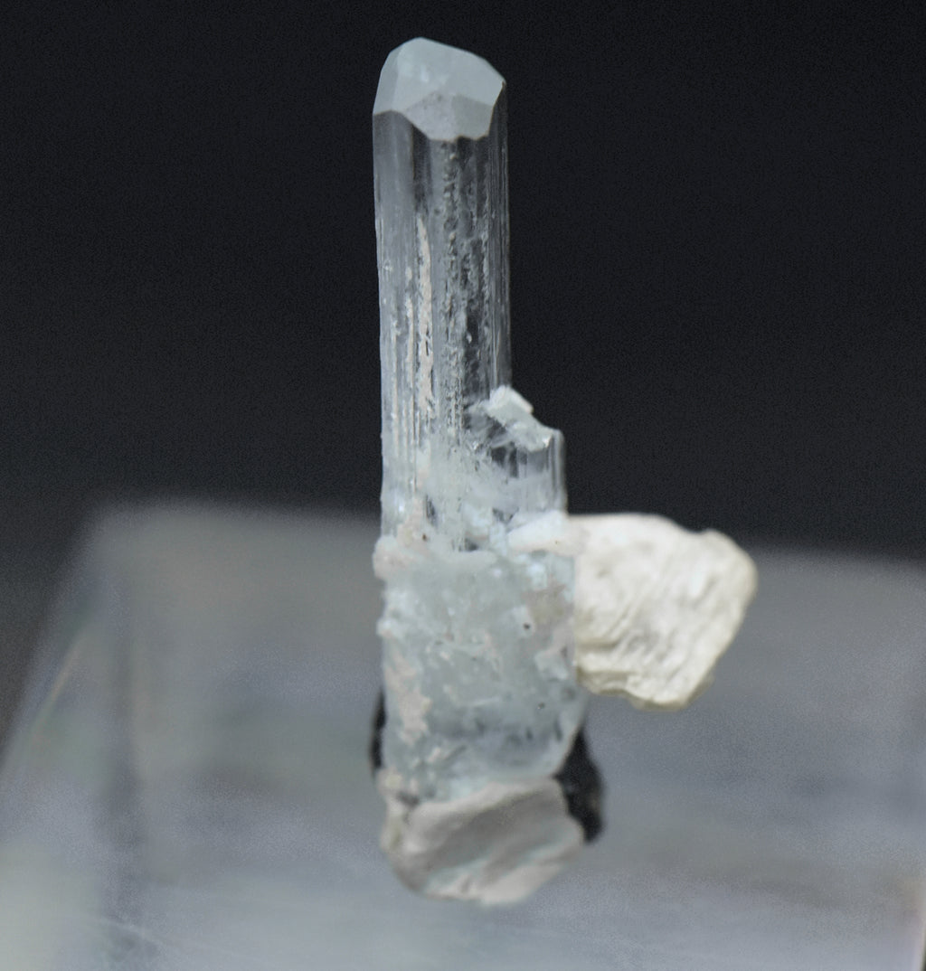 Aquamarine Crystal with Mica and Black Tourmaline Mineral Specimen - Pakistan