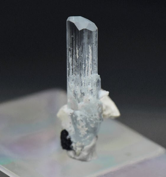 Aquamarine Crystal with Mica and Black Tourmaline Mineral Specimen - Pakistan