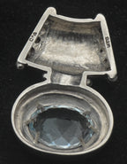 Château d'Argent - Vintage Blue Topaz Sterling Silver Slide Pendant