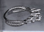 Diamonique - Sterling Silver Cubic Zirconia Ring - Size 6.75
