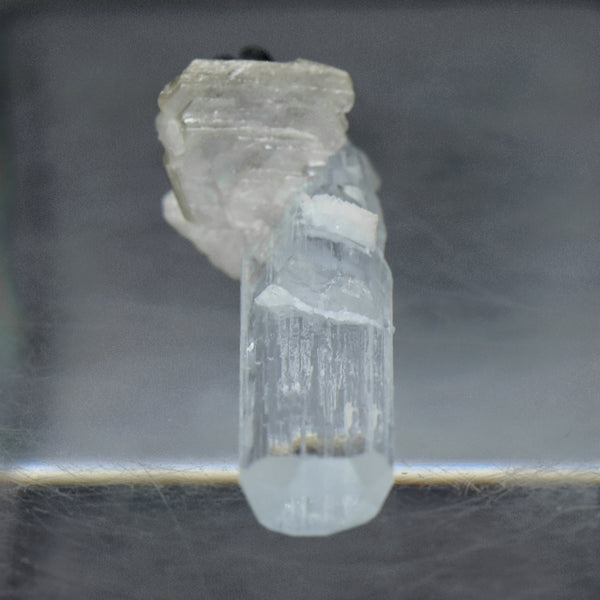 Aquamarine Crystal with Mica and Black Tourmaline Mineral Specimen - Pakistan