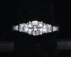 Diamonique - Sterling Silver Cubic Zirconia Ring - Size 6.75