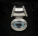 Château d'Argent - Vintage Blue Topaz Sterling Silver Slide Pendant