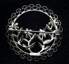 Beau - Vintage Sterling Silver and Enamel Floral Brooch