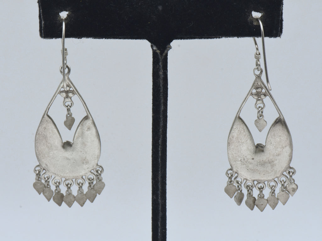 Vintage Handmade Sterling Silver Dangle Earrings