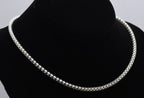 Vintage Italian Sterling Silver Rounded Box Link Chain Necklace - 16" BROKEN CLASP