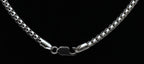 Vintage Italian Sterling Silver Rounded Box Link Chain Necklace - 16" BROKEN CLASP